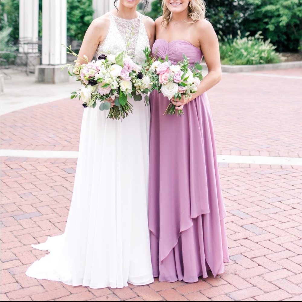 Azazie ginette dress in vintage mauve